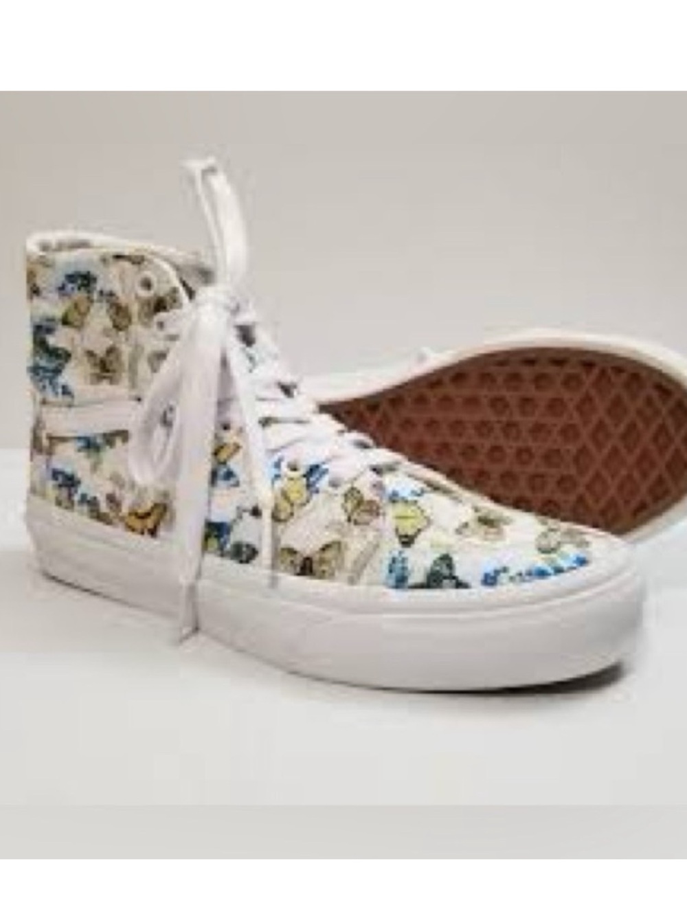 🦋 Vans Sk8-Hi “Butterfly Floral” High-Top Sneakers, Women’s 6 (Men’s 4.5)